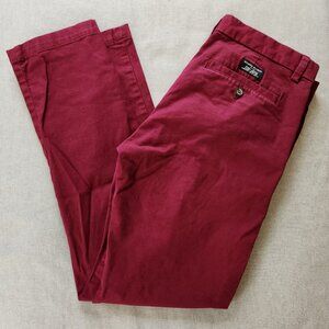 Banana Republic Fulton Skinny Chino, 32 x 32, Dark Red